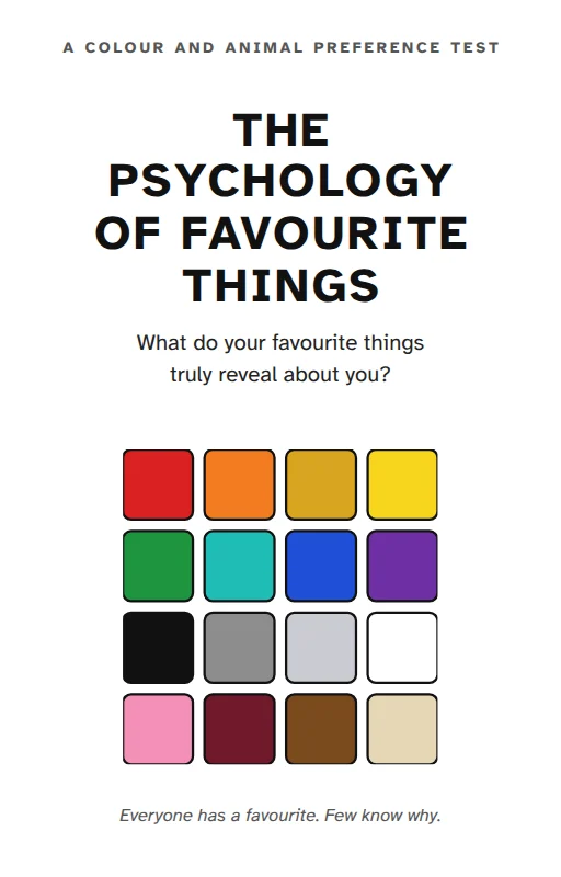 The Psychology of Favourite Things — original colour and animal preference test cover